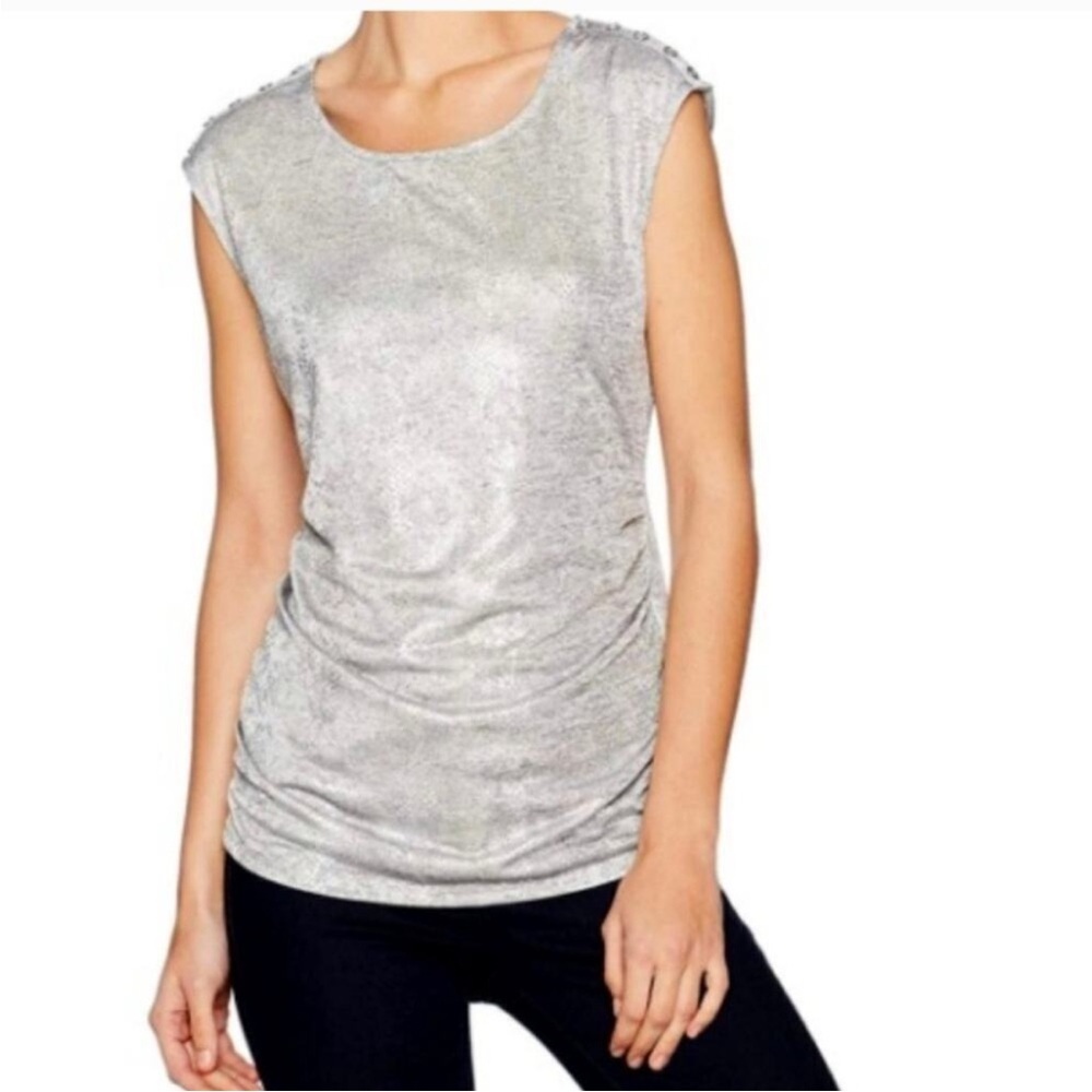 Calvin Klein Women's Silver Sleeveless Top